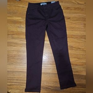 NWT Wit & Wisdom Maroon 'Ab'solution High Rise Ankle Skimmer Pants size 00P